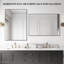 Élégant miroir rectangulaire encadré en aluminium pour salle de bain, chambre à coucher-1210179012-1210179008