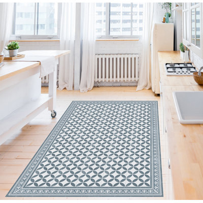 Emelye Vinyl Machine Printed Area Rug