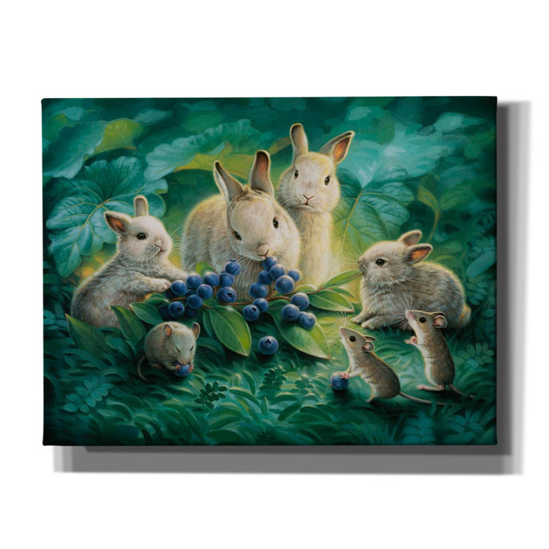 «Blueberry déjeuner sur toile» par Kirk Reinert, H 26 po x l 34 po x P 1,5 po