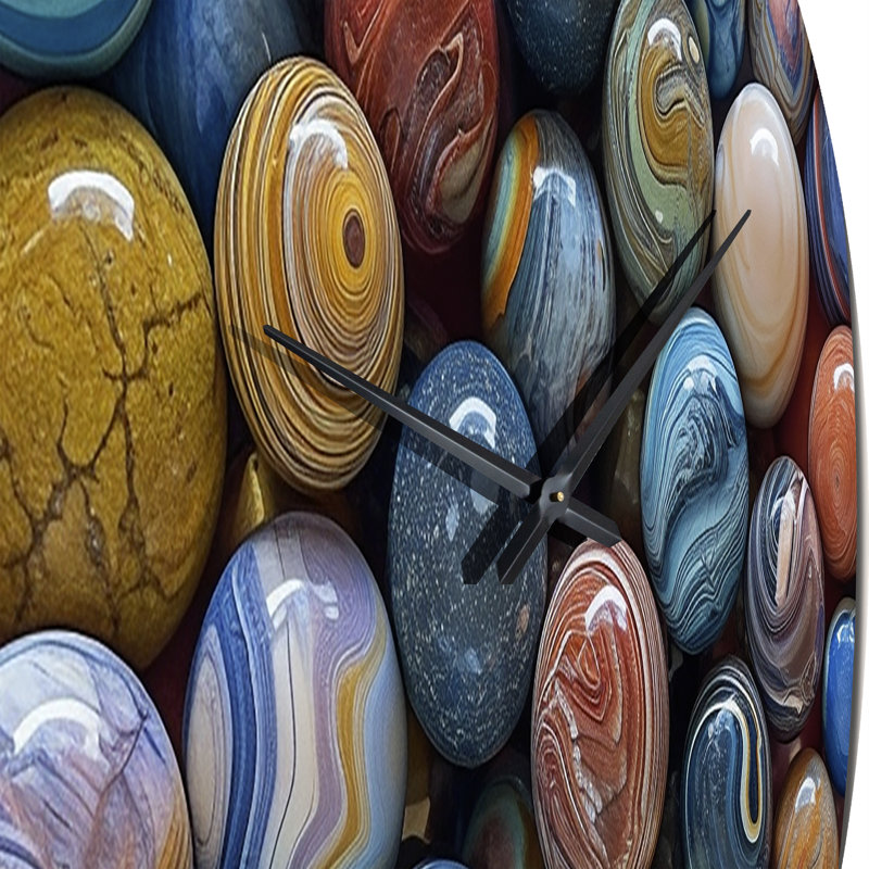 Mystical Marbles II Metal Wall Clock, Small