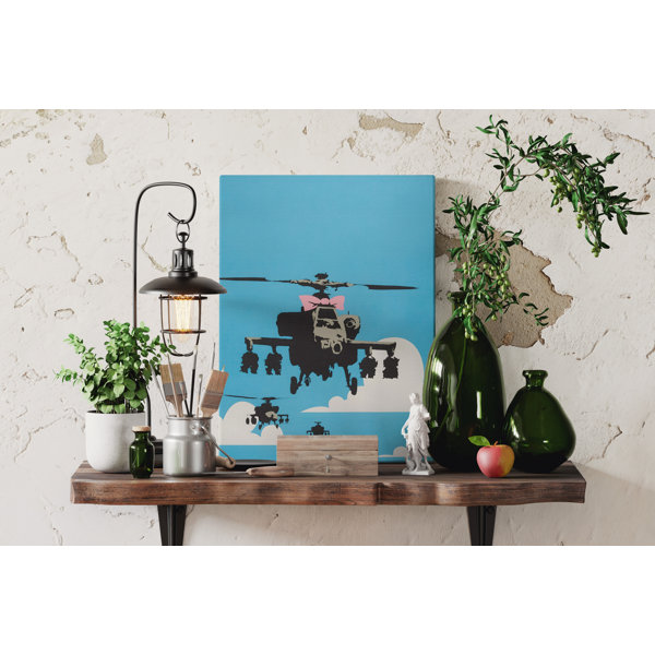 Rosecliff Heights " Happy-Choppers-Pink-Bow-Helicopter " by Banksy on