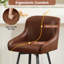 Swivel Counter Stool with Metal Frame-999654537