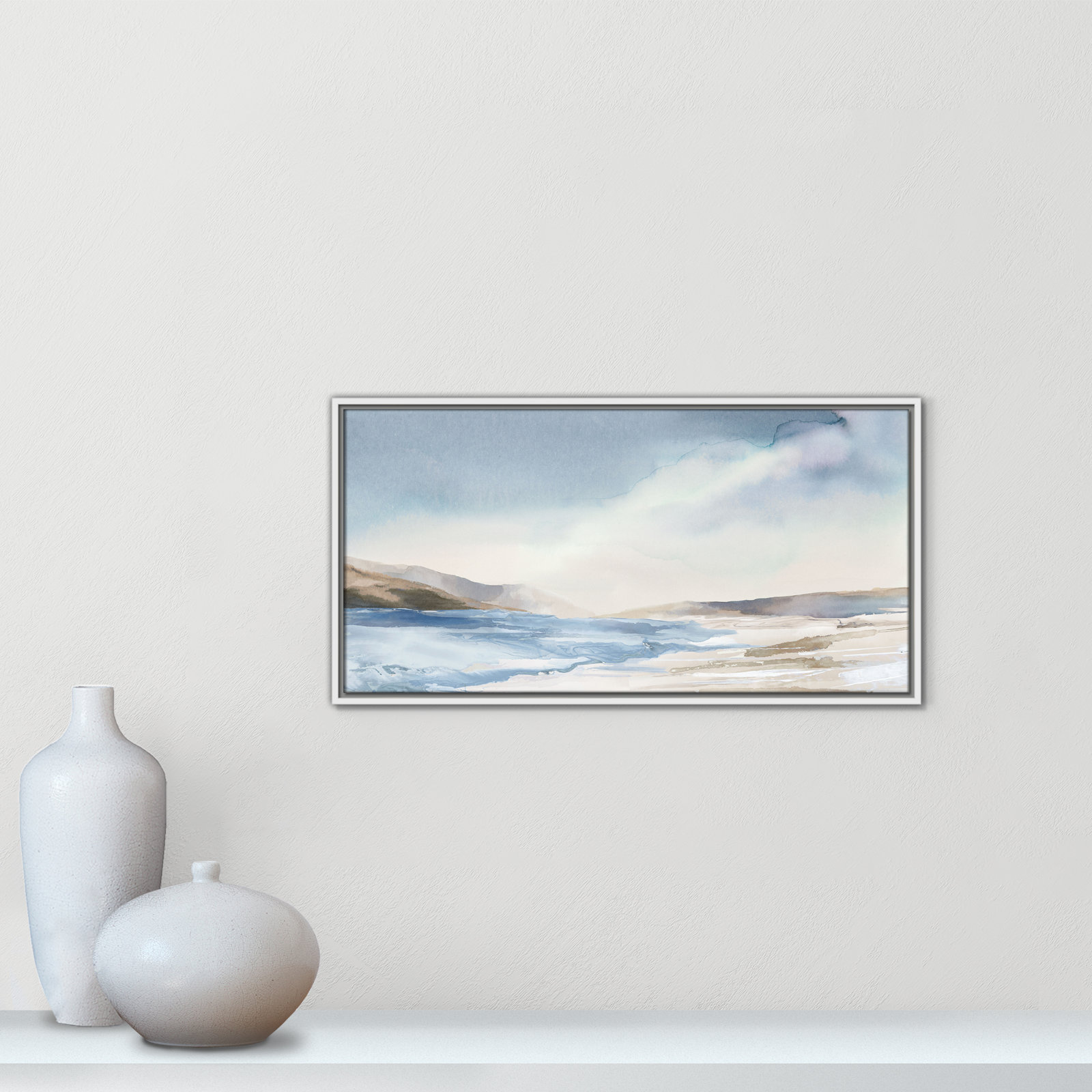 Coralie "Mystic Shores" Print, 16.5" H x 31.5" W, White