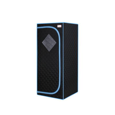 Portable Full Size Black Infrared Sauna tent–Personal Home Spa, with Infrared Panels, Heating Foot Pad,Controller, Foldable Chair ,Reading light.Easy to Install.Fast heating, with FCC Certification.