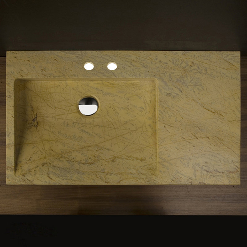 31.88'' W Single Stone Vanity Top, Amarillo Triana, 2 Hole - 4" Centers