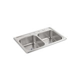 Southhaven 33'' L Stainless Steel Double Basin Kitchen Sink