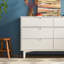 Commode double en bois massif à six tiroirs Yarber-2102164832