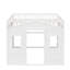 Lit mezzanine double blanc avec structure en bois massif pour un sommeil serein luxueux-992244751-992244748