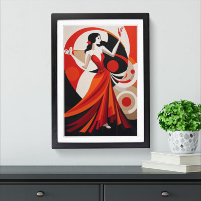Flamenco dancer Constructivism - Framed Print