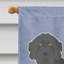 Labradoodle noir 2 côtés en polyester 40 x 28 po drapeau maison