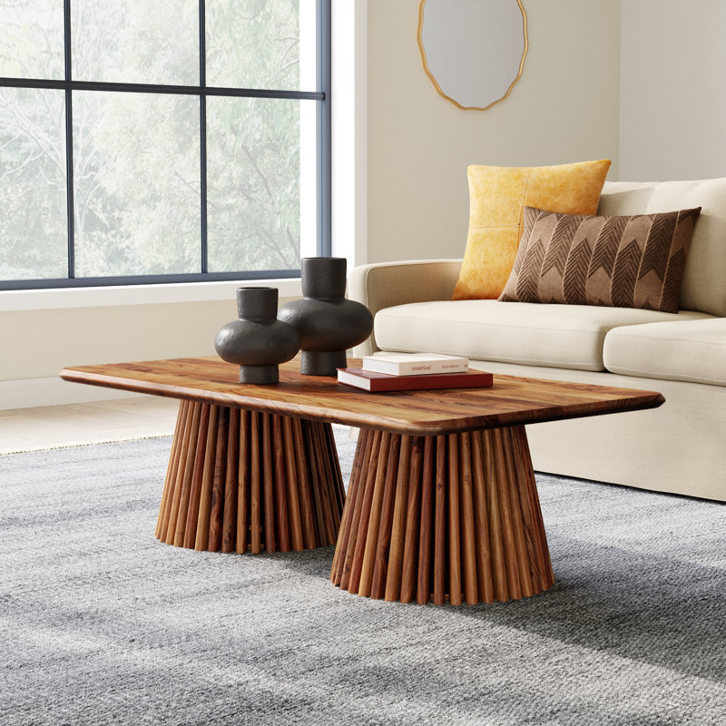 Roanne Solid Wood Single Coffee Table, Natural