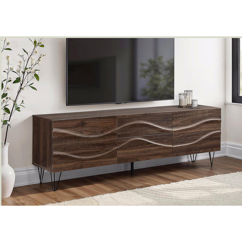 Meuble télé, console de 72 po, meuble multimédia, armoire de rangement, tiroirs de rangement