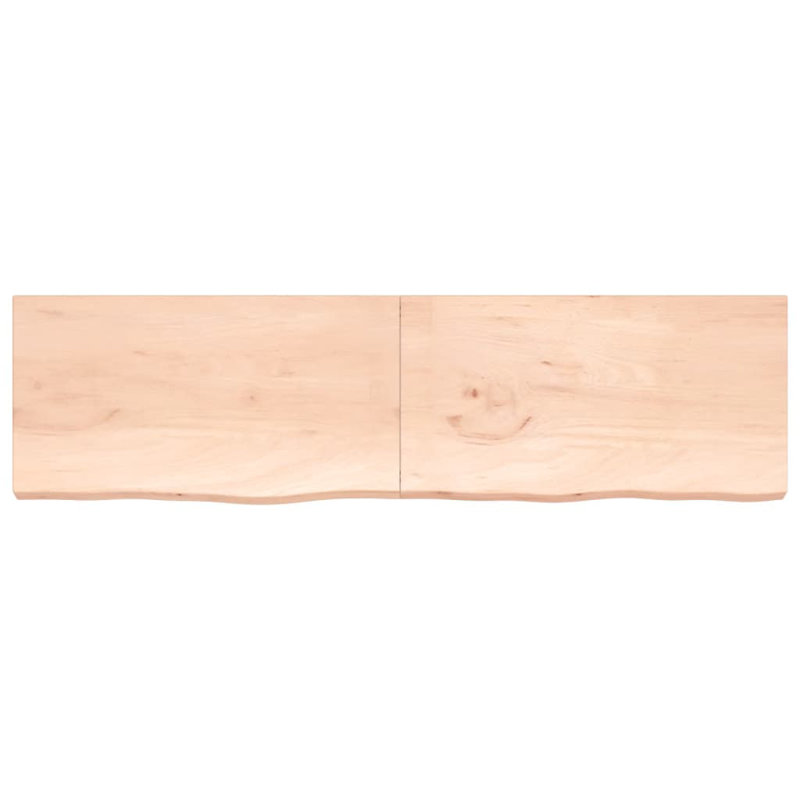 Milissent 220cm Solid Wood Bathroom Vanity Top, Natural