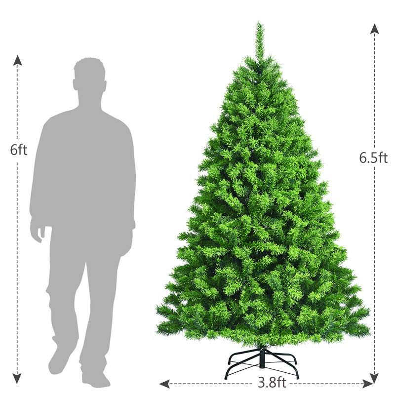 Arbre de Noël vert floqué / givré, H 6,5 pi