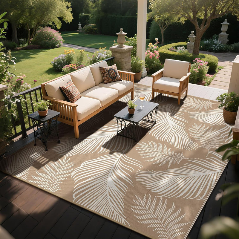Tapis d'extérieur, Brun, Rectangulaire 8 pi x 10 pi
