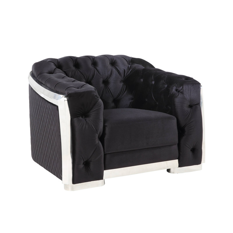 Chaise en velours et finition chromée en résine (seulement avec chaise)