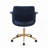 Vintage Flair Mid-Century  Office Chair in and Blue Velvet by LumiSource-1614308013