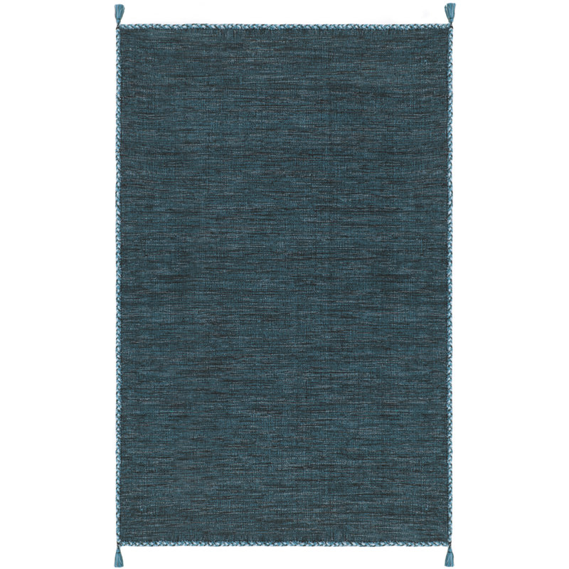 Amaral Hand Woven Cotton Solid Color Rug, Rectangle 3' x 5'