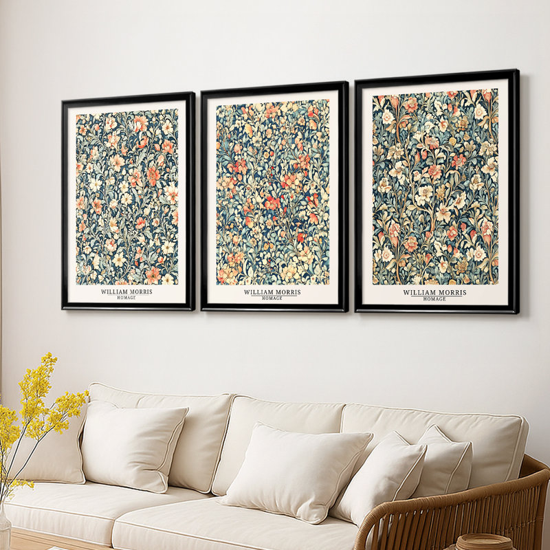 Collection sur toile encadrée personnalisée - 3 pièces, Noir, H 21 po x l 30 po