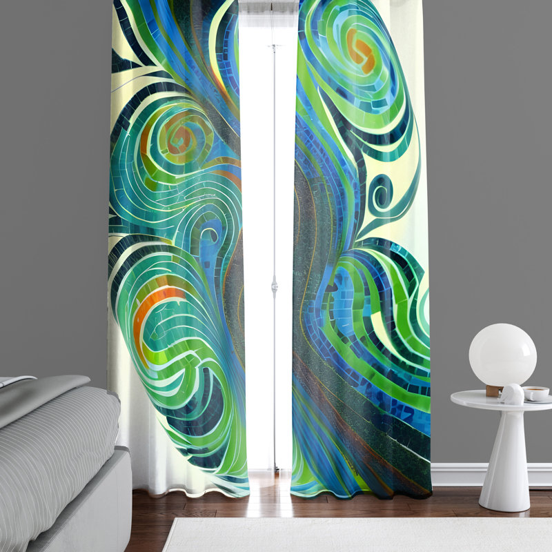 Blondean Semi Sheer Curtain Pair, 20" W x 61" L