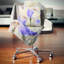 Croquis de fleur bleue avec papillons - coussin imprimé floral-30744292-30744296