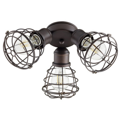 Ventilateur de plafond universel à 3 lumières