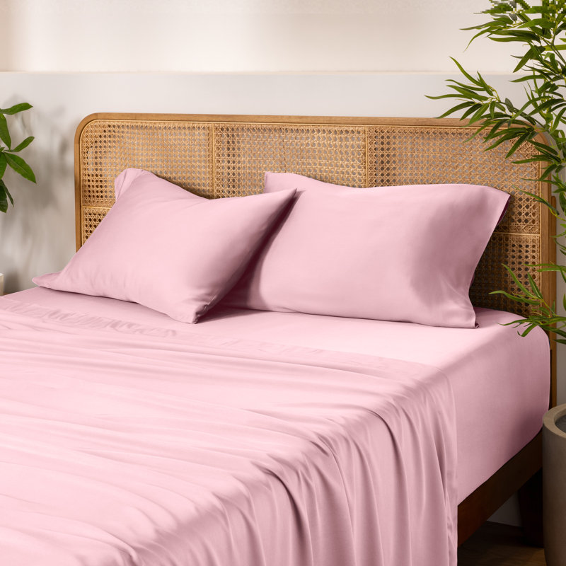 Sheet Set - Rayon from Bamboo, White, Split Head Flex King Sheet Set with 2 Pillowcases