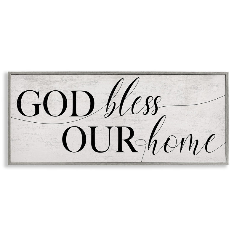 «God Bless Our Home», estampe numérique par Daphne Polselli, Estampe numérique Farmhouse, H 13 po x l 30 po
