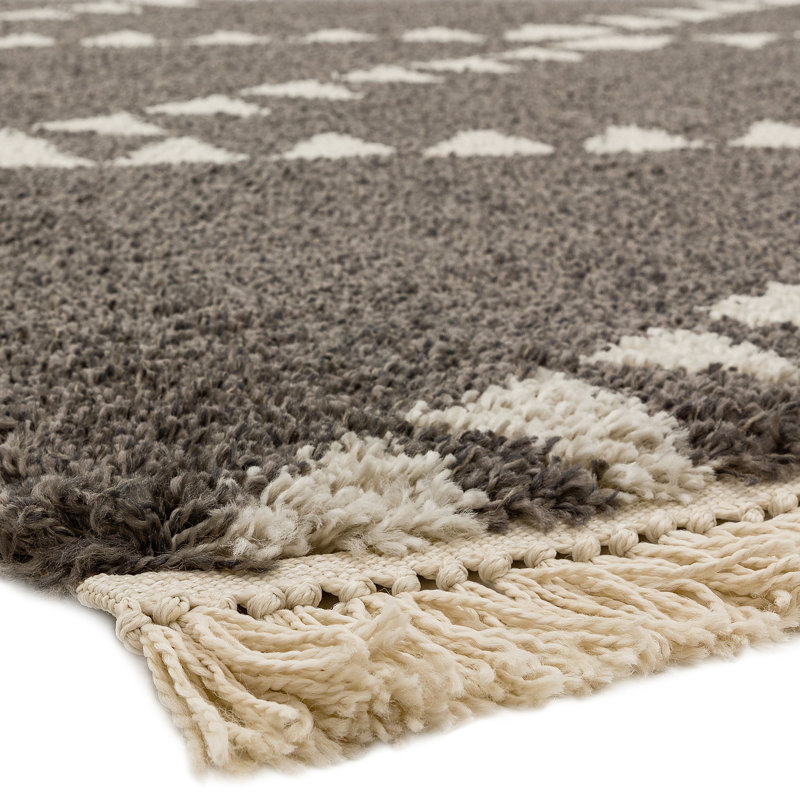 Pickerel Berber Style Charcoal Rug, Rectangle 120 x 170cm