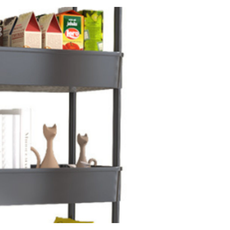 Ce chariot de rangement multifonctionnel et multicouche est adapté pour une utilisation dans les salles de bain, les cuisines et les chambres à coucher. Sa conception mobile sur pied rend le rangement propre et pratique.