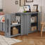 Structure de lit plateforme simple en bois, bureau, tablette de rangement, lit gigogne, 3 tiroirs-1186046748