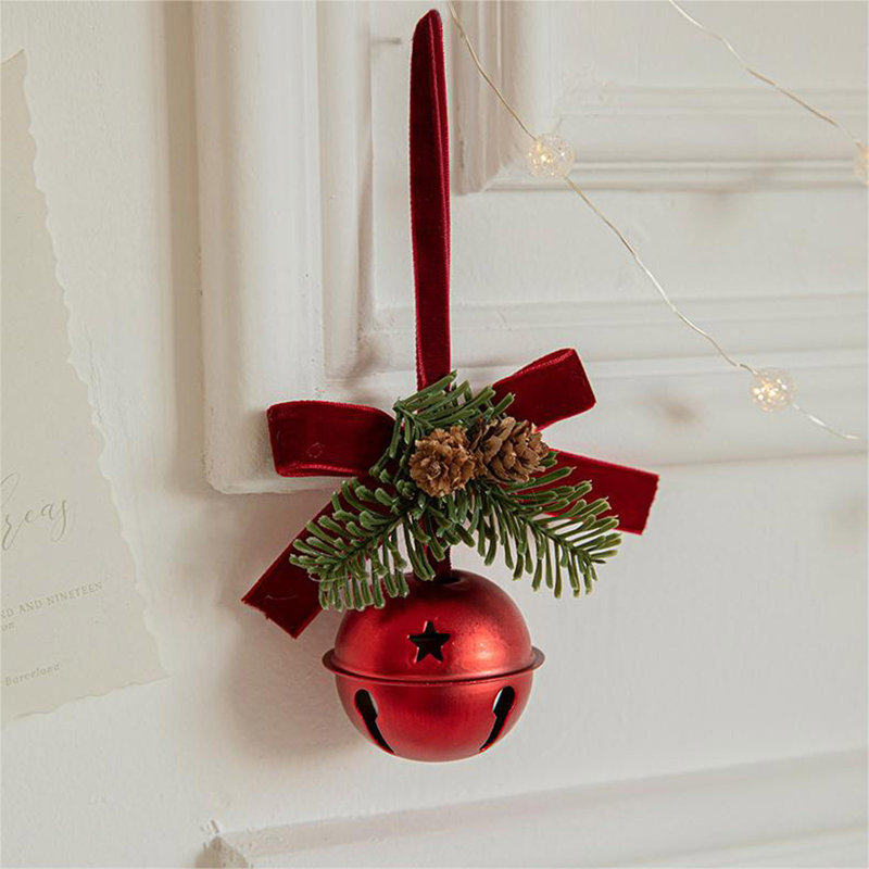 Cintre de Noël en velours rouge, Red