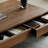 Solid wood coffee table with retro design