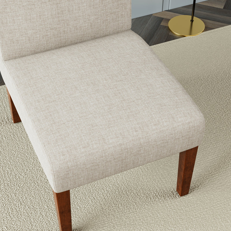 Contemporary Fabric Accent Chair Set of 2 with Round Side Table