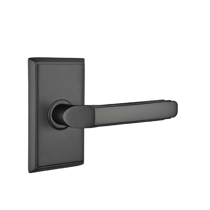 Faux levier de porte double avec rosette Milano, Droite, Dos plat