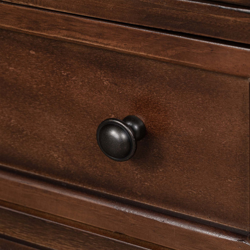 Charrise Modern Sideboard Nightstand with 3 Drawer, Brown