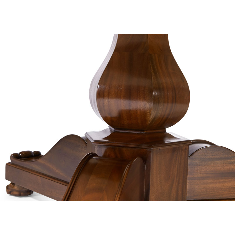 Gregory Round Solid Wood Dining Table, Brown
