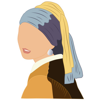 Décalcomanie murale, fille de Jean Vermeer
