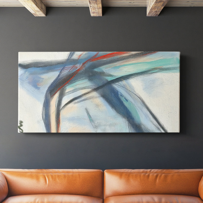 Série abstraite 8 # LXI-Gallery, toile tendue, H 16 po x l 32 po