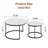 2-pieces Round Nesting Coffee Table Metal Frame And Wood Finish Side Tables-2129143526