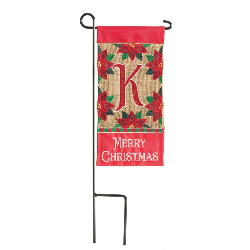  Mini drapeau de Noël Elenis monogramme 4 x 8,5