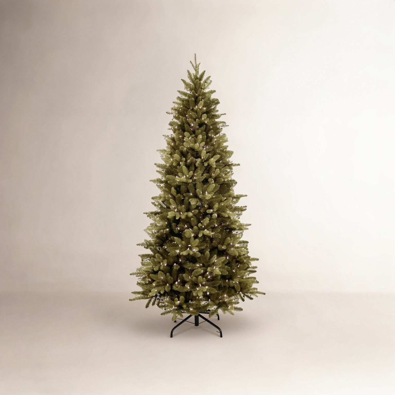 Lighted Artificial Spruce Christmas Tree, 7.5' H