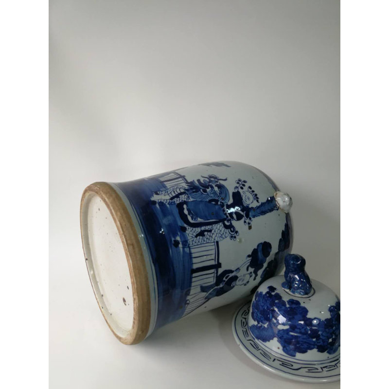 Handmade Porcelain China Ginger Jar