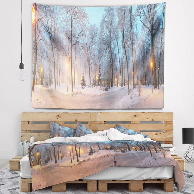 Tapisserie de jardin de l’hiver à Mariinsky, H 32 po x l 39 po