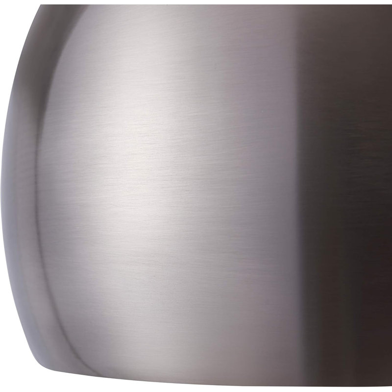 Lampe sur pied arquée Mid-Century moderne de 68,1 po avec abat-jour en nickel et base en marbre blanc