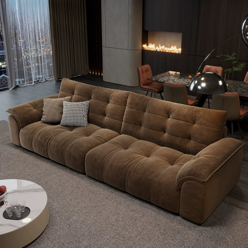 Minimalist Casual Sofa, 35.4" H x 110.2" W x 41.3" D