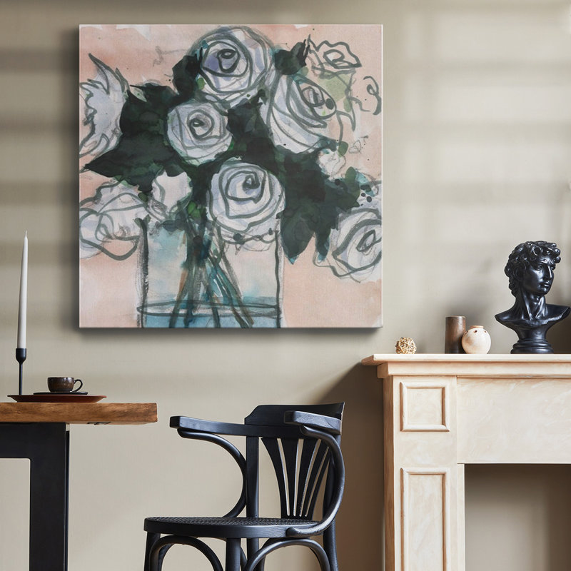 Floral Bunch II - Toile tendue avec châssis de qualité supérieure - prête à être accrochée