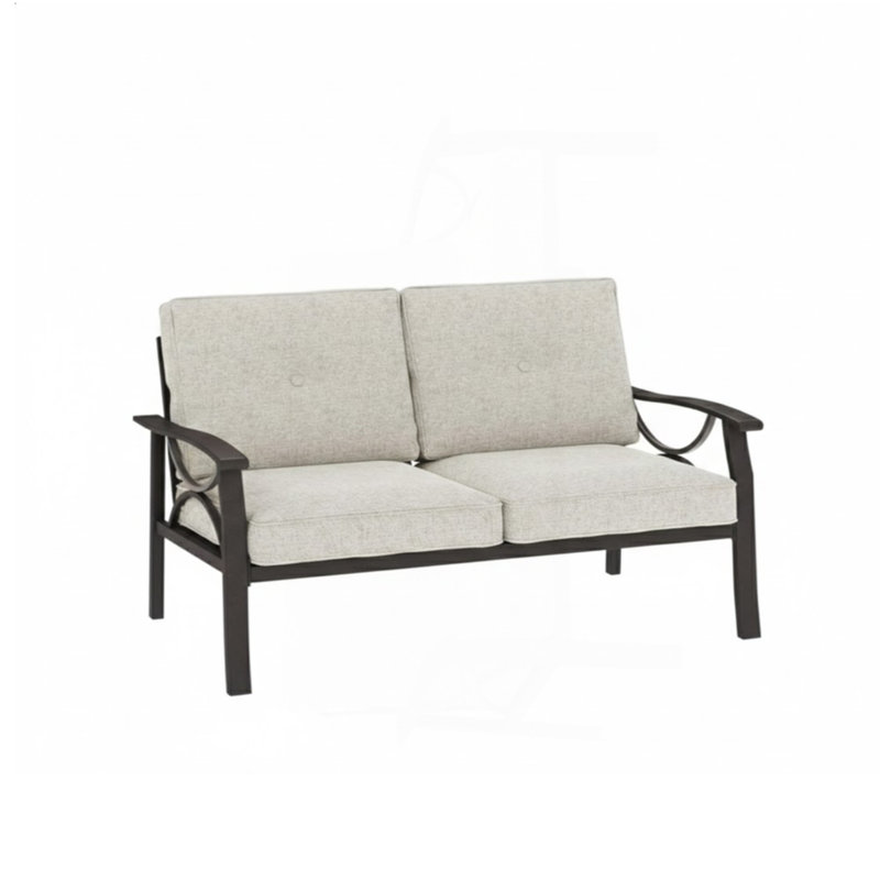 Canapé 48 po avec 2 sièges 48 po, Beige, Brun