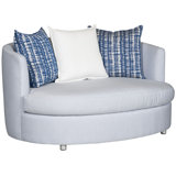 Michael Weiss Truesdale 65" Wide Outdoor Oval Loveseat with Cushions