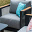 4-piece Premium Aluminum Outdoor Furniture Set With 26 Cm Cushions & Teak Armrests